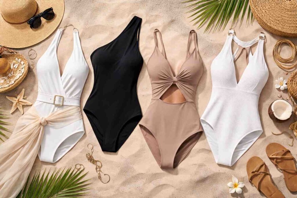 one piece swimwear has seen innovative tweaks that have kept it fresh and in vogue